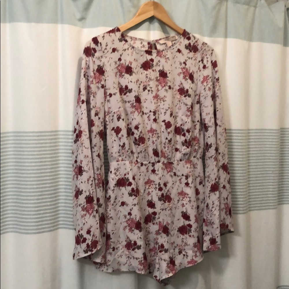 Open-back, Floral Romper